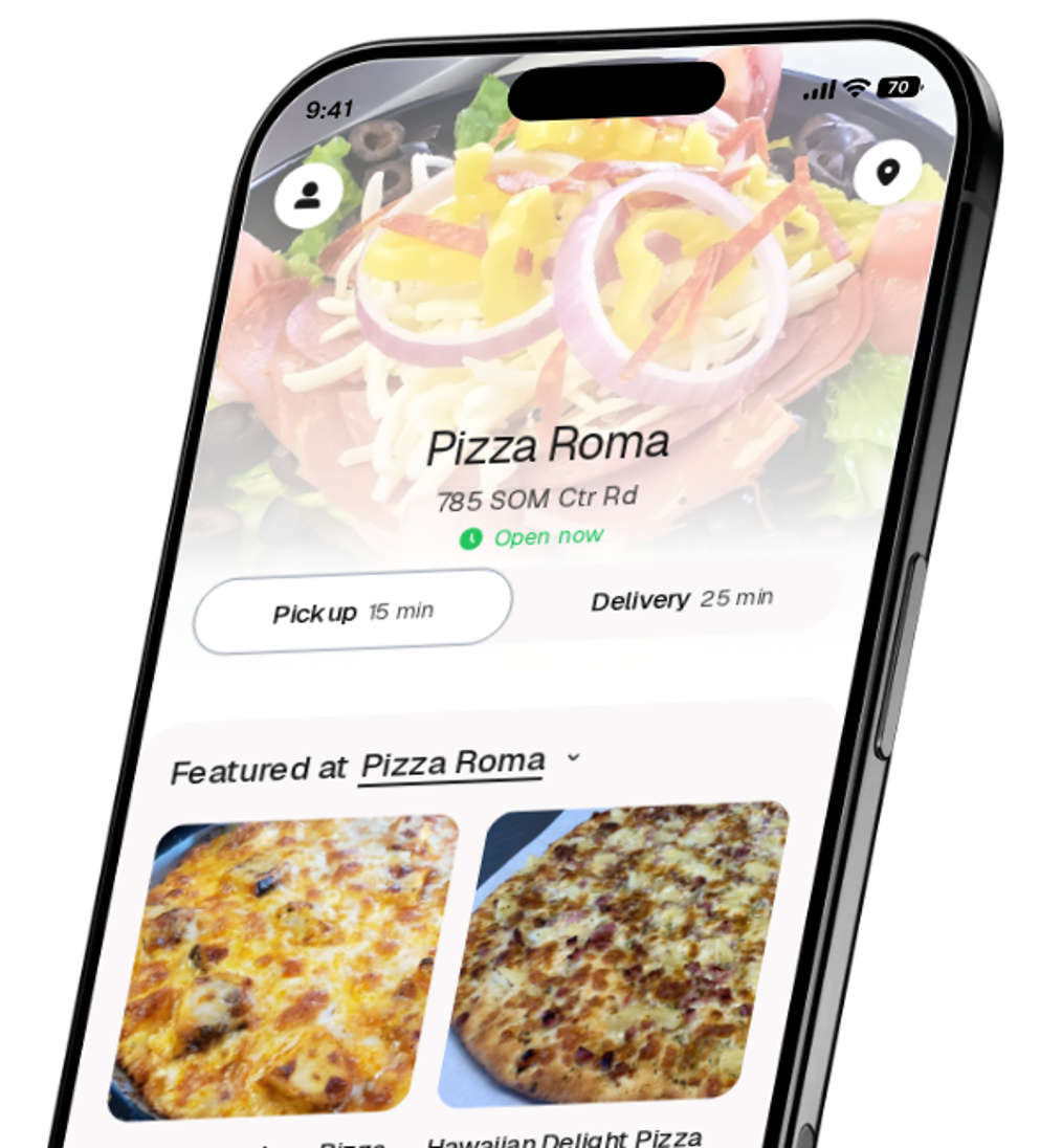 Pizza Roma app preview